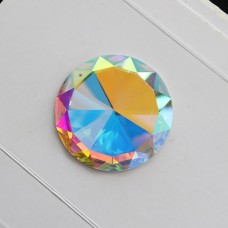 round crystal AB with two holes rhinestones 20mm 